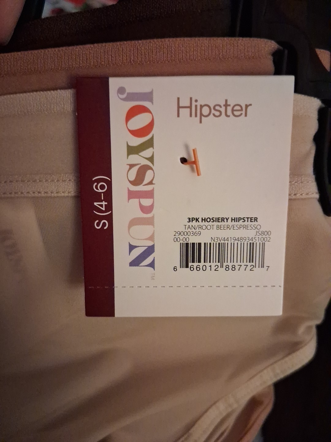 “Joyspun” Womens Hipster Panties Sets, Size Small, Lot Of 6, Brown Tones, Sheer