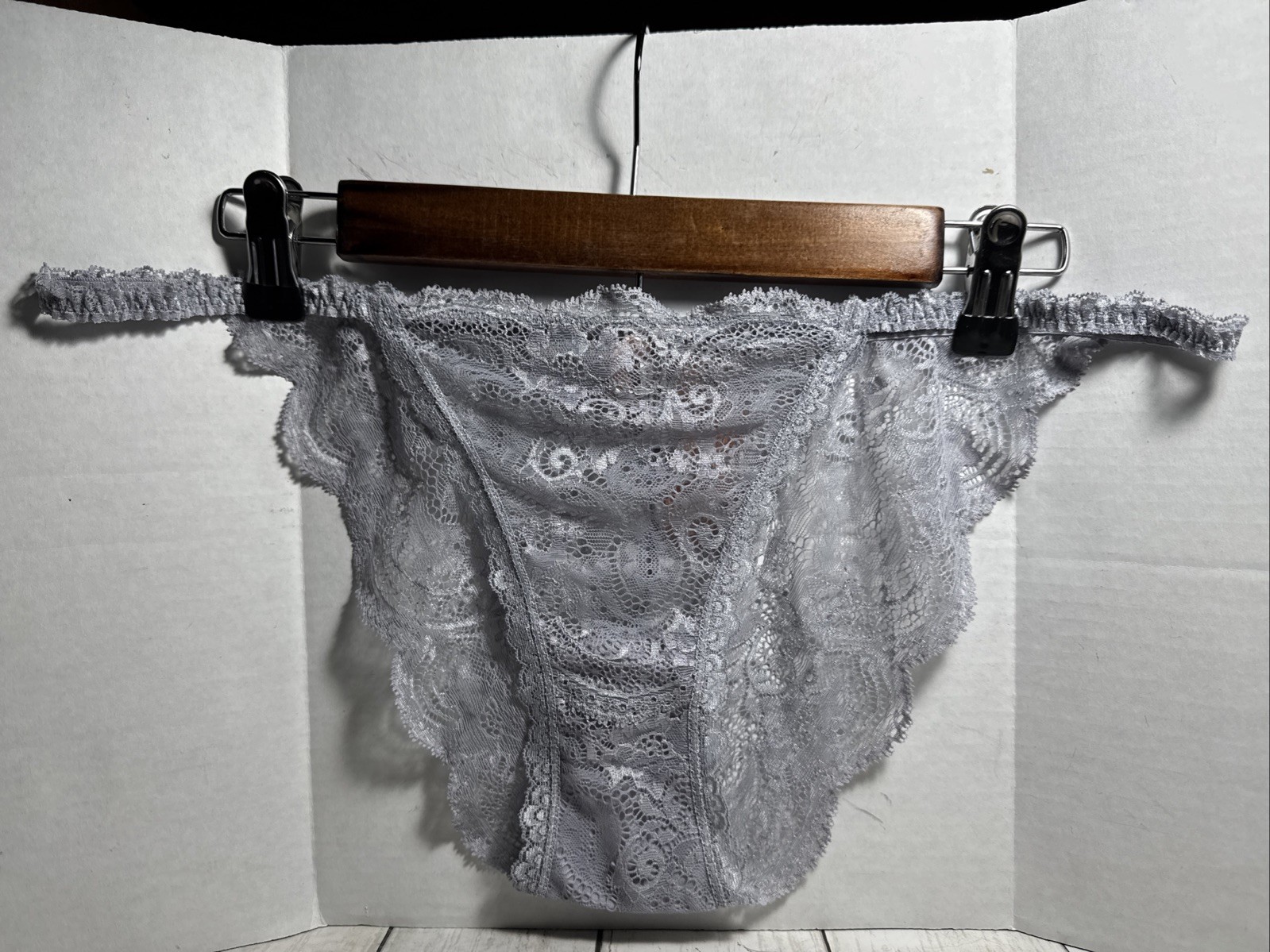 Third Love Strappy Panty Lilac/grey Lace Panty XXL New with tags