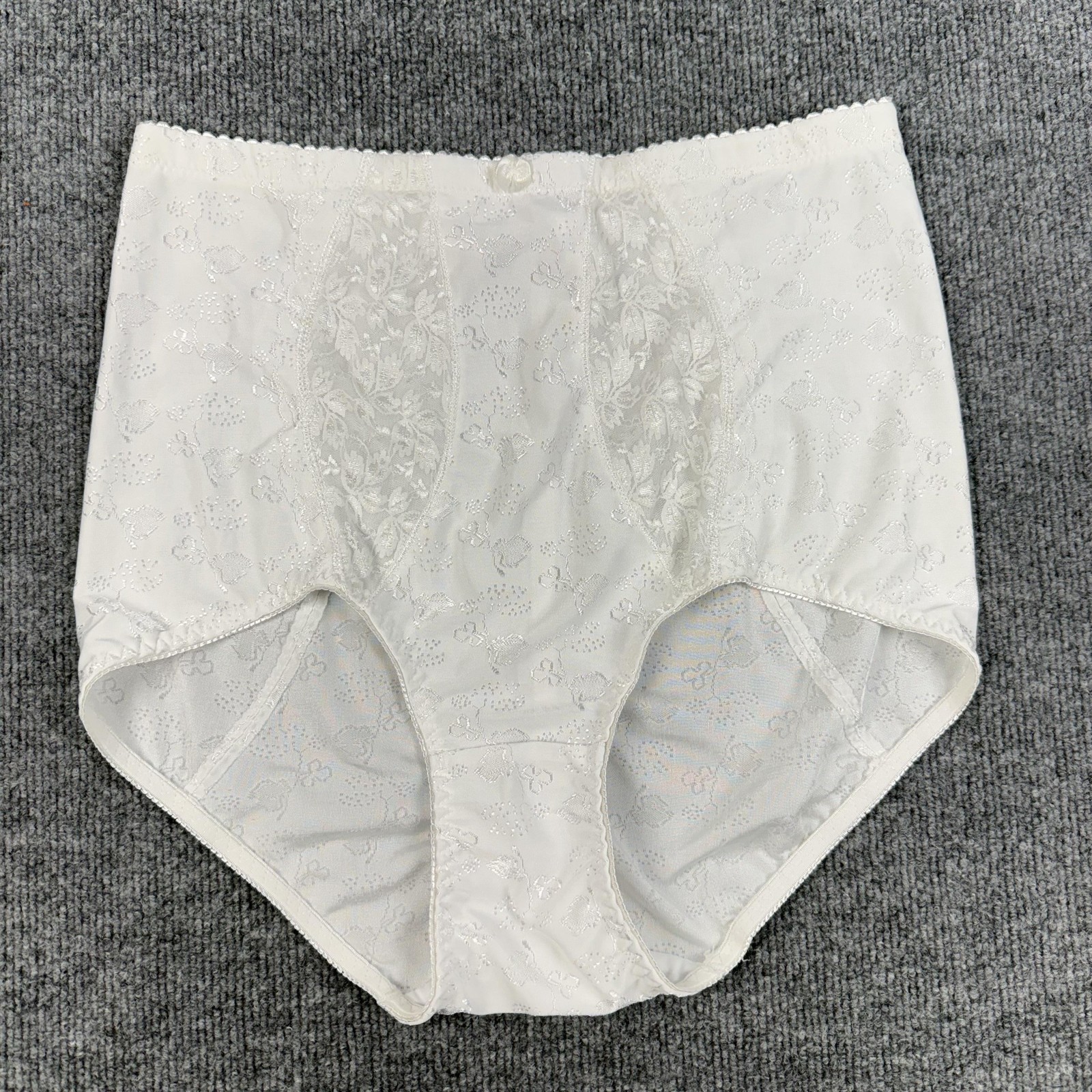 Enchanted Panties Womens 12 White High Waist Floral Shaping Shapewear Briefs