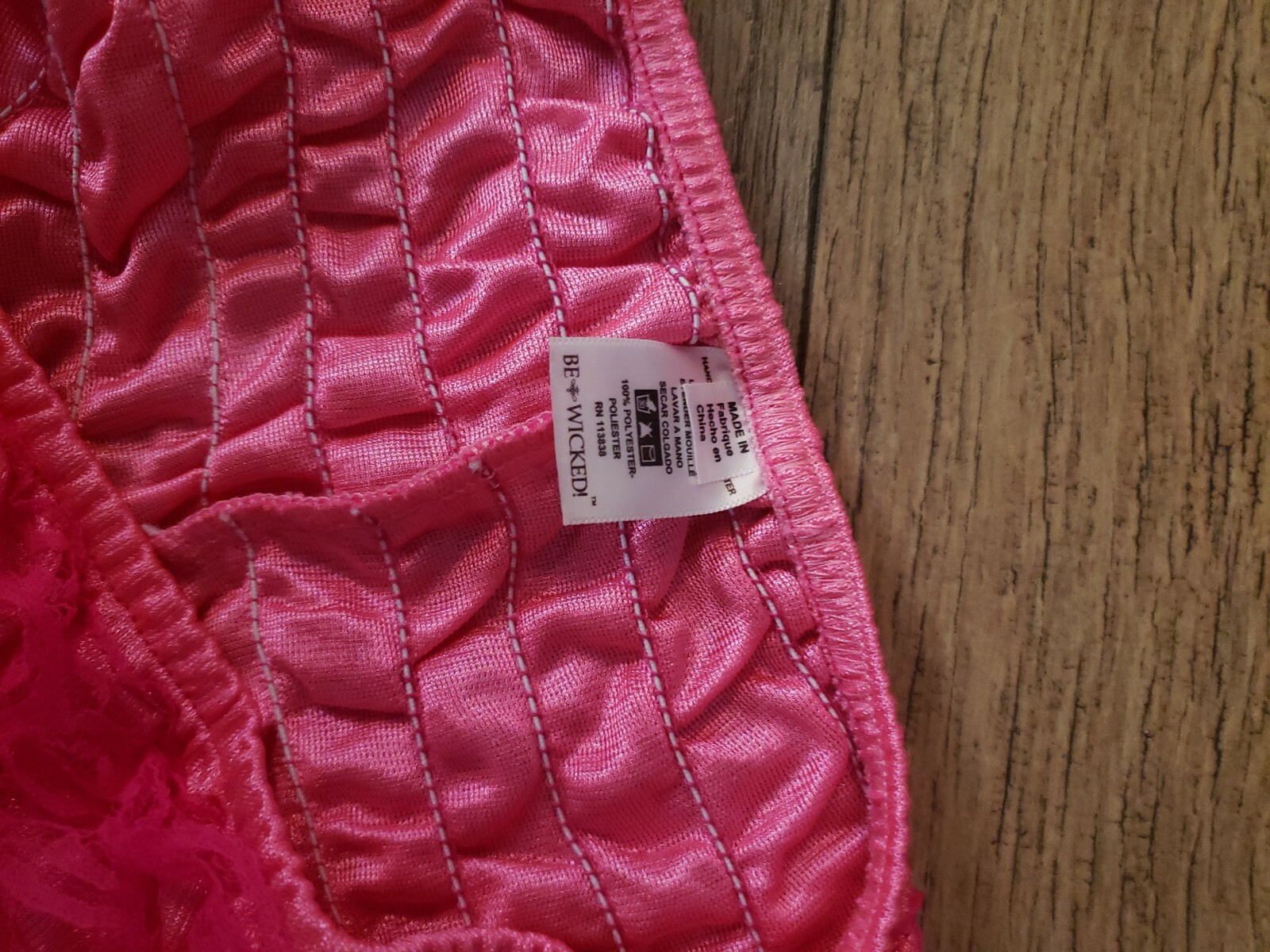 Womens – Be Wicked – Hot Pink Frilly Panties/Undergarment For Costumes – Size…