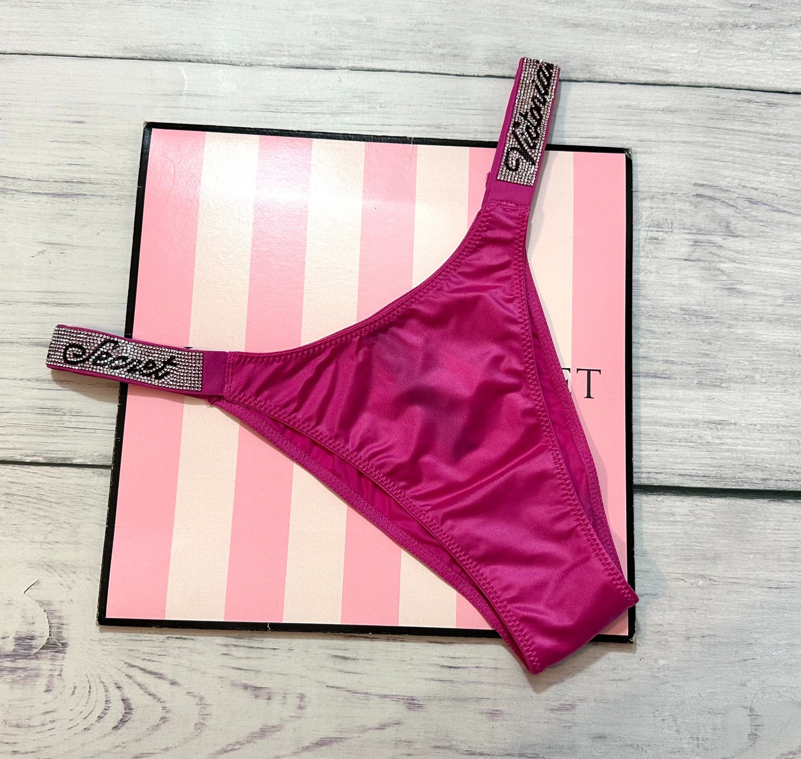 Victoria’s Secret Shine Strap Brazilian Bling Panty Rhinestone All Sizes