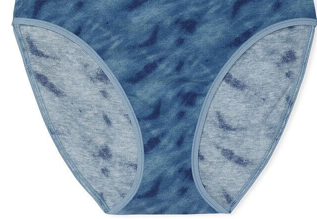 XS S M XL XXL Indigo Blue Stretch Cotton Victorias Secret High-Leg Brief Pantie