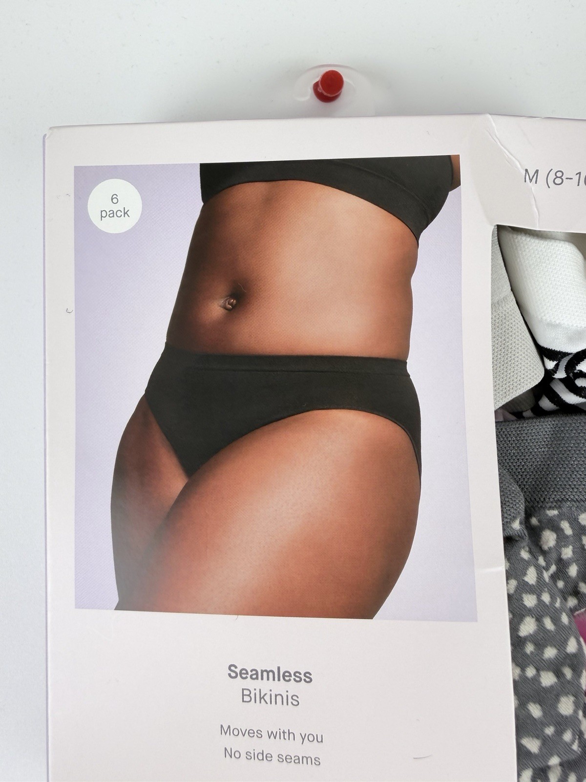 Auden Women’s Size MEDIUM(8/10) Multicolor Seamless Panties 6 pack OPEN BOX