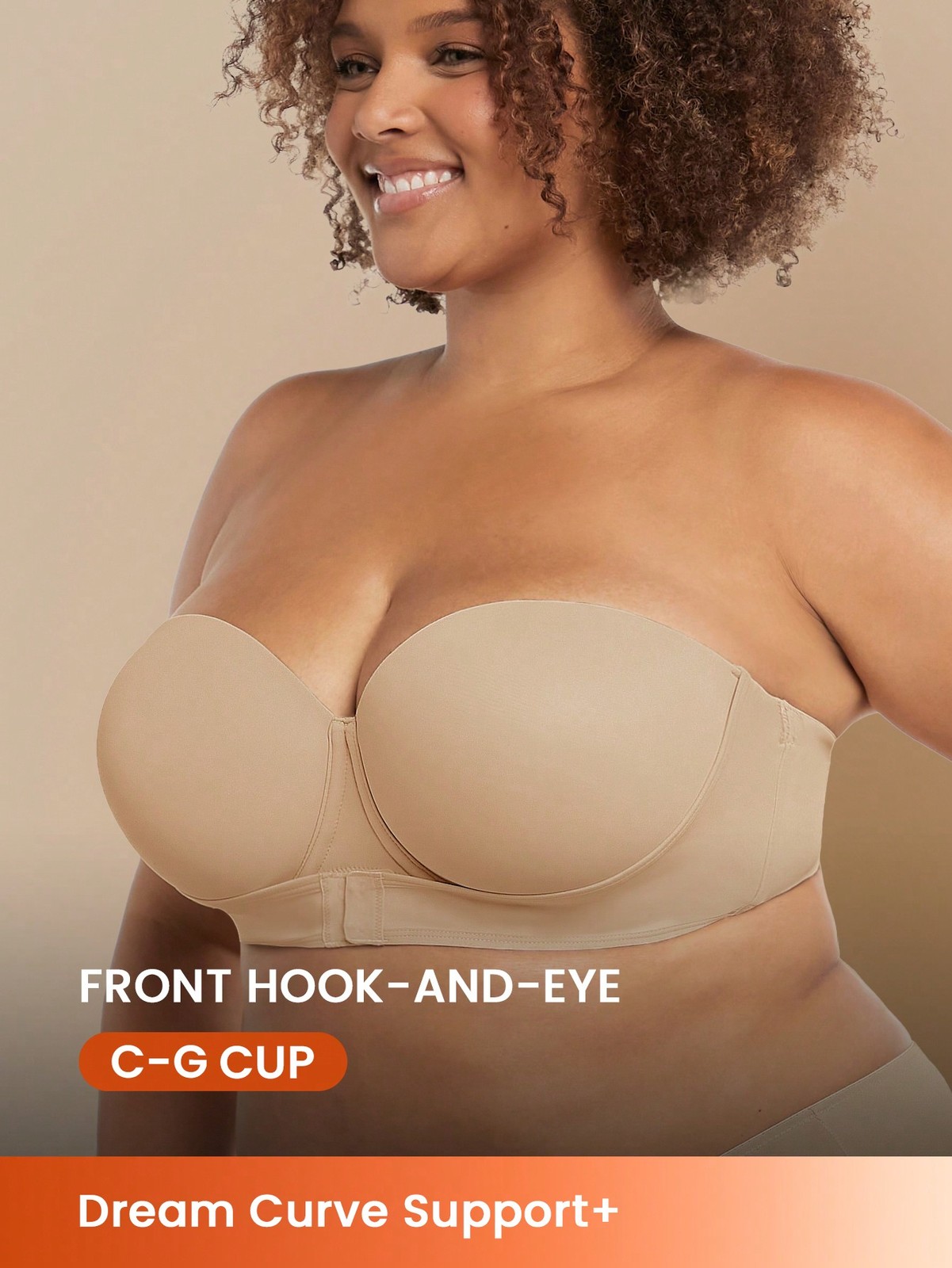 Plus Dream Curve Support + Strapless Front Close Push Cheap24