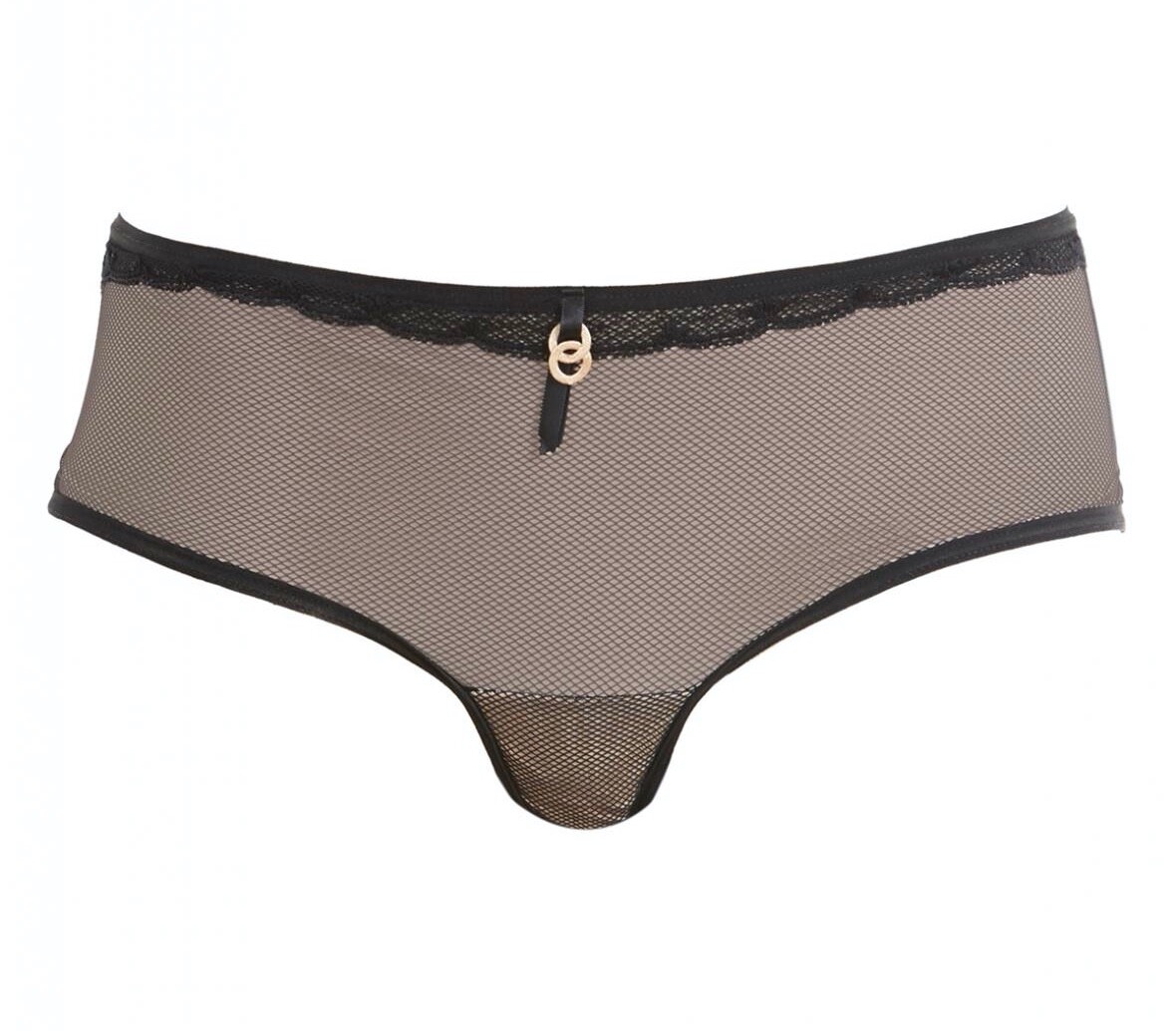 Freya Idol Allure Short Brief Black Nude Size S 10 12 Fishnet Knickers 1806 New