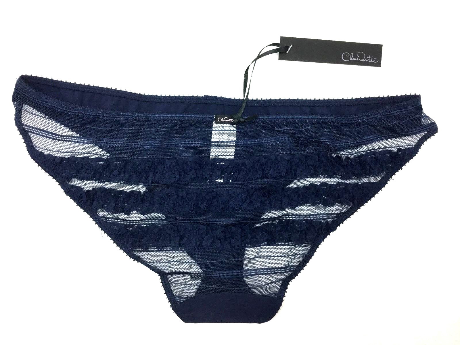Claudette Sophia Ruffled Back Bikini Panty Women’s Lingerie Panties French Navy