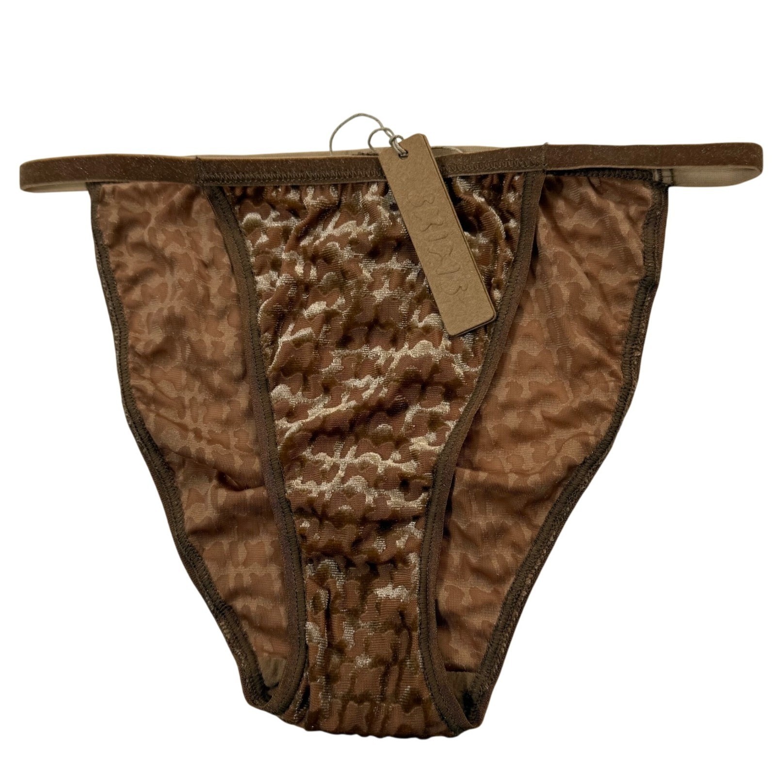 SKIMS Burnout Velvet String Bikini Brief Chai XXS