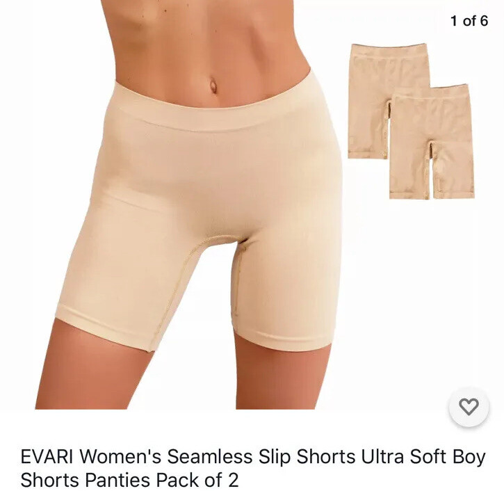 Evari Pack Of 2 No Seam Panties 90% Nylon 10% Spandex Size Medium