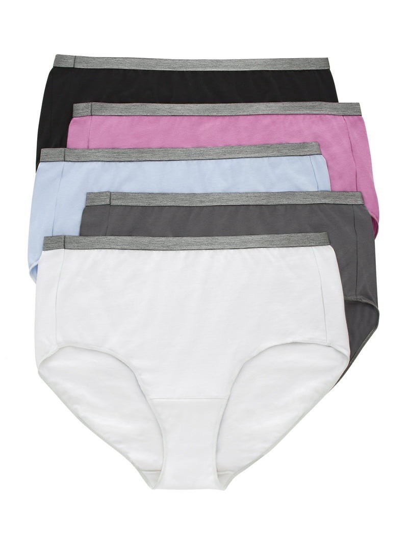 Hanes Just My Size Women’s Stretch Cotton Brief Underwear 5-Pack Plus 12/4X New