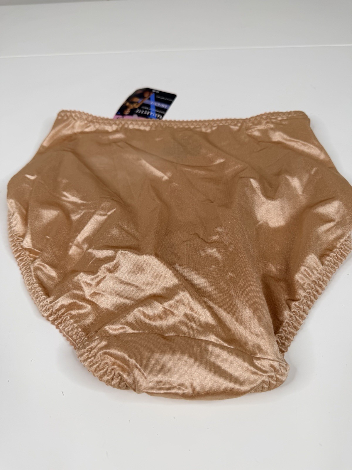 satin Vassarette tan Large Undershapers Women’s hi Cut Brief Panties 48001 7