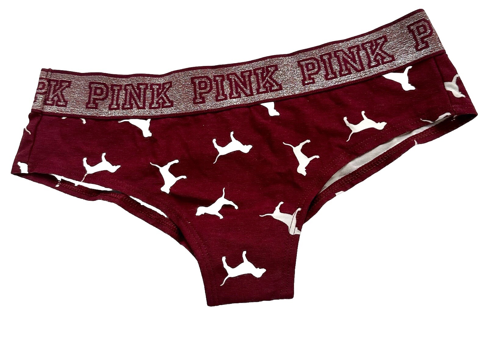 PINK Victoria’s Secret Extra Low Rise Cheekster Panty Maroon Small NWT