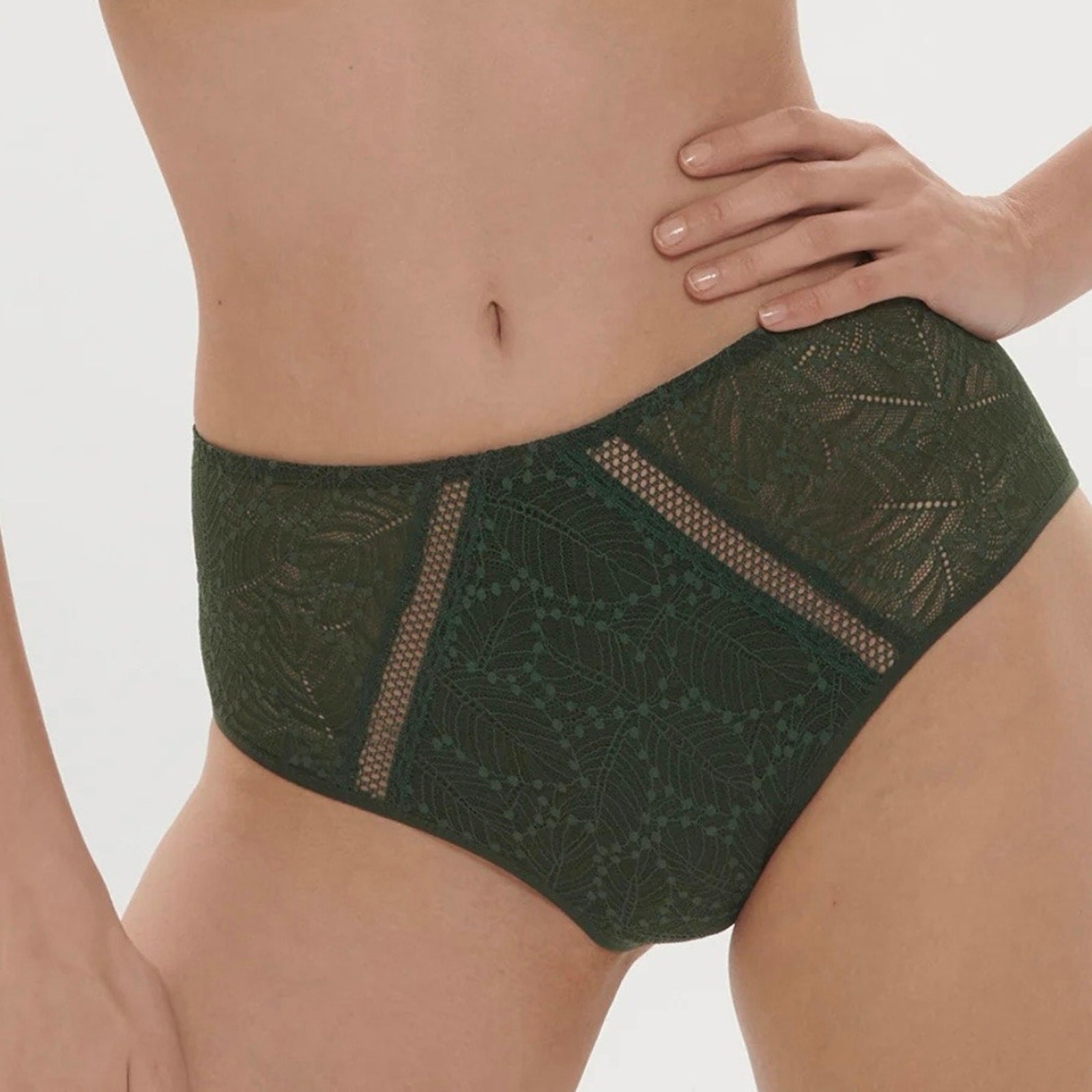 Simone Perele Comete Retro Brief Panty Icon Green Size 7 3XL Plus