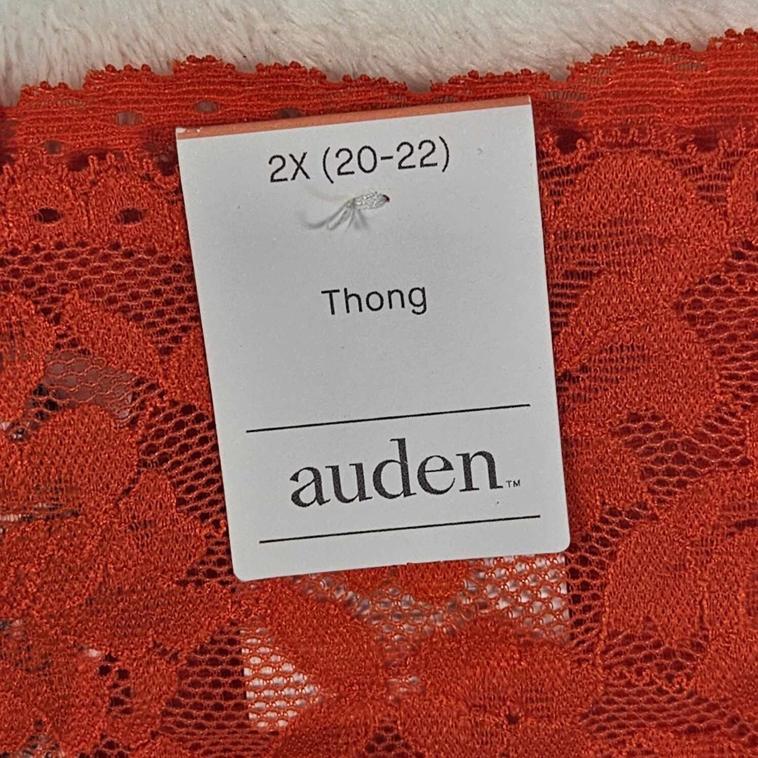 Auden 2pk Assorted Thong Underwear Womens Plus Size 2X Orange/Purple