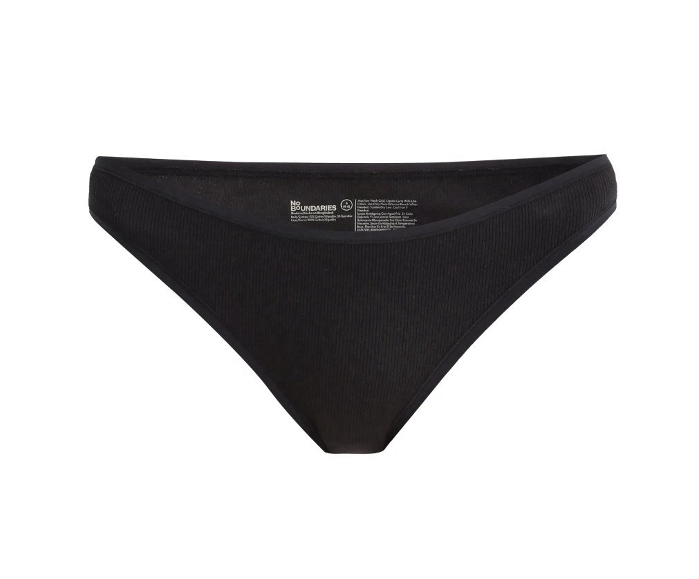 5-Pair NO BOUNDARIES Women’s Size XXL (20) Mid-Rise Bikini Ribbed Stretch Cotton