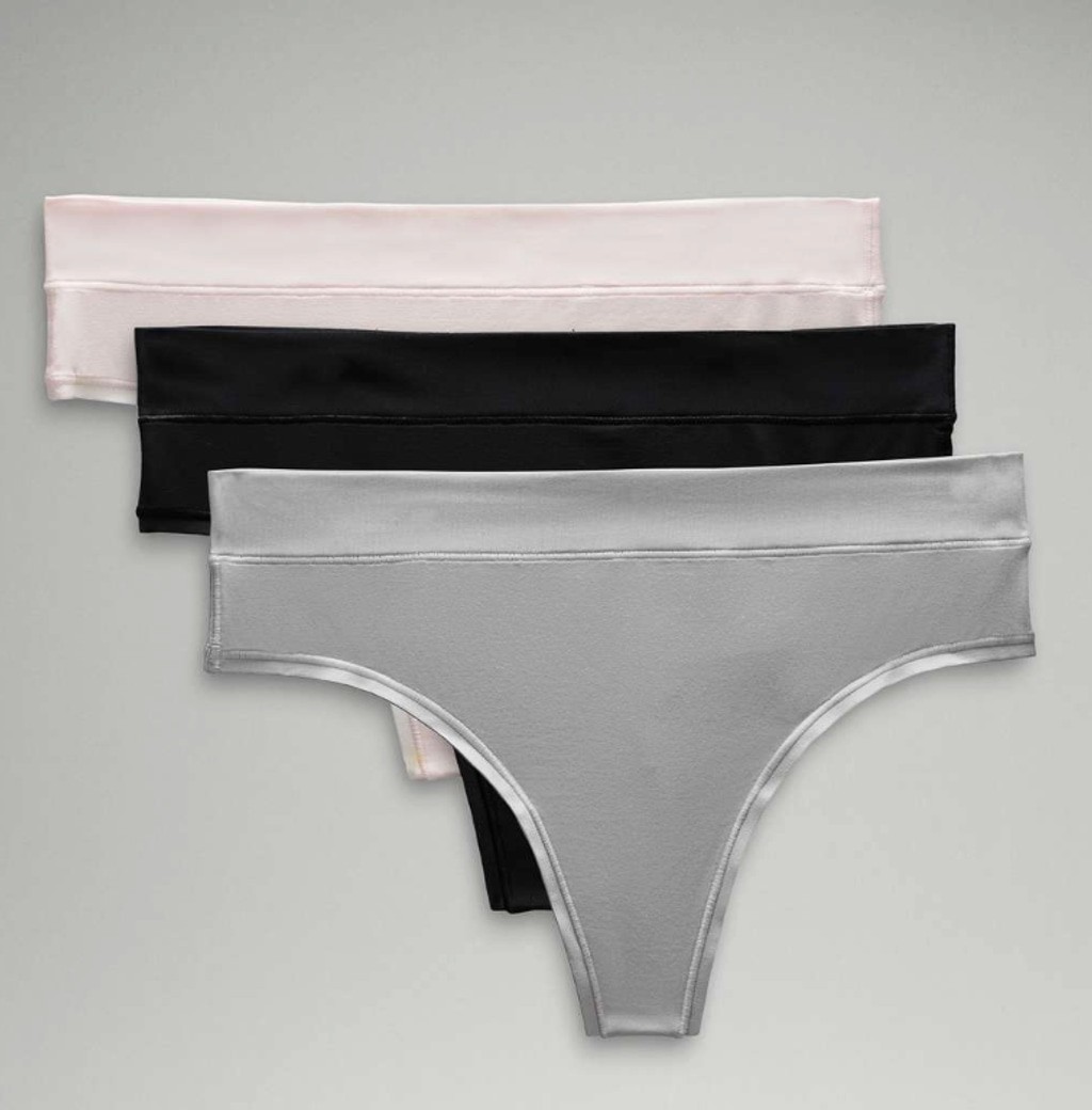 Women’s Lululemon InvisiWear Mid-Rise Thong 3pack Size XL SKU476