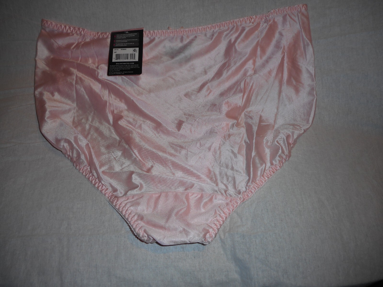 Bali Double Support HI Cut Brief Pink Panty Medium & 3X