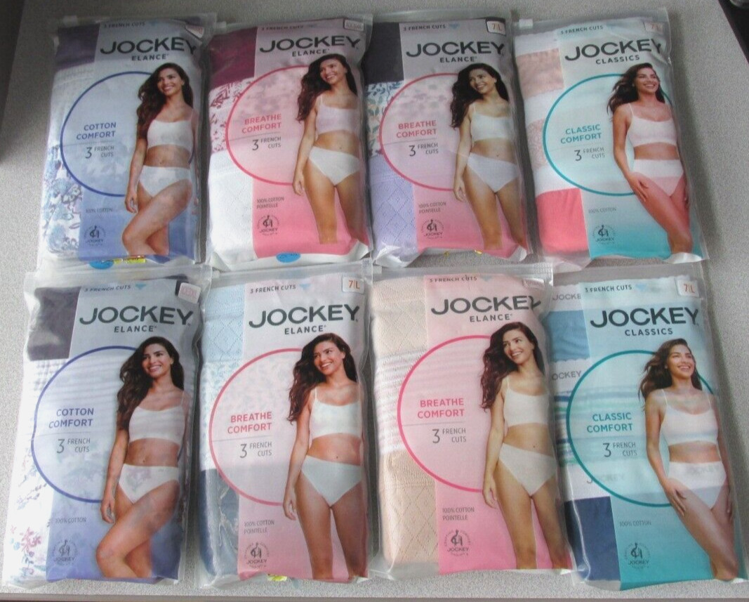 3 WOMENS JOCKEY CLASSIC ELANCE BREATHE COTTON COMFORT FRENCH CUT PANTIES CHOOSE