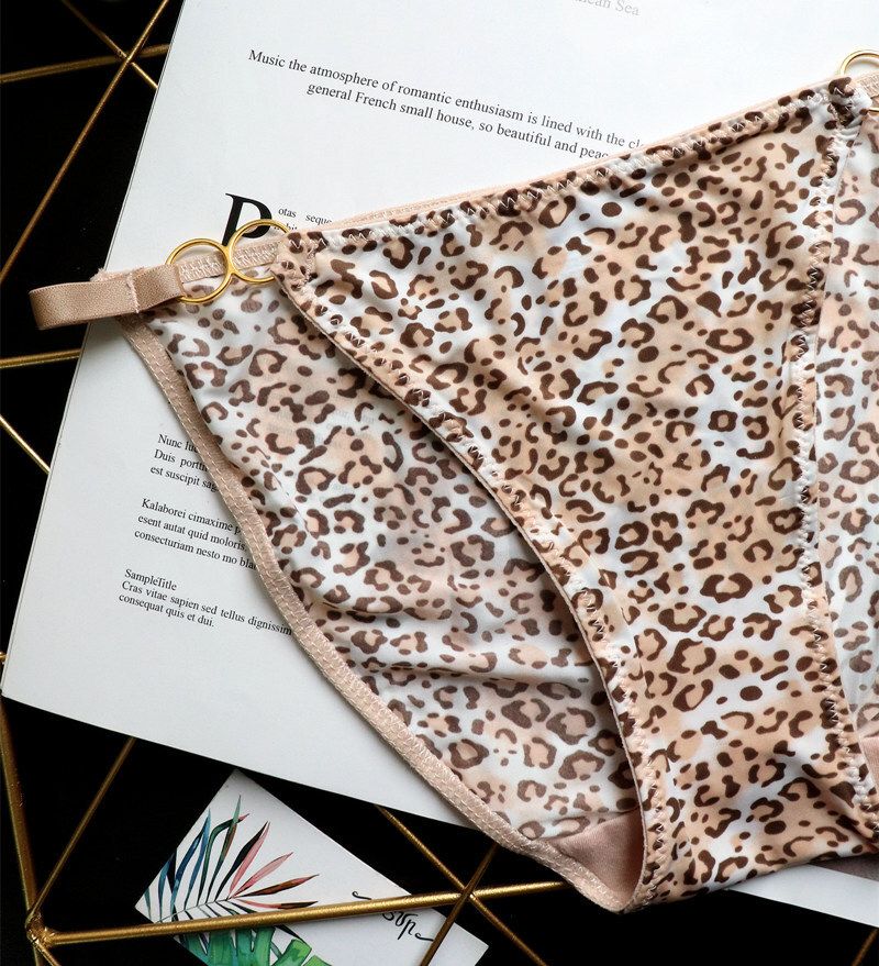 3 or 5 Packs Lot Sexy Womens Bikini Panties Leopard String Full Briefs Lingeries