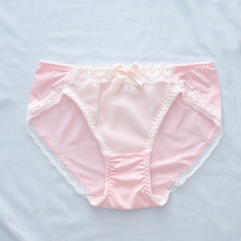 Japanese Students Bow Panties Briefs Cute Lolita Lace Underwear Girls Knickers