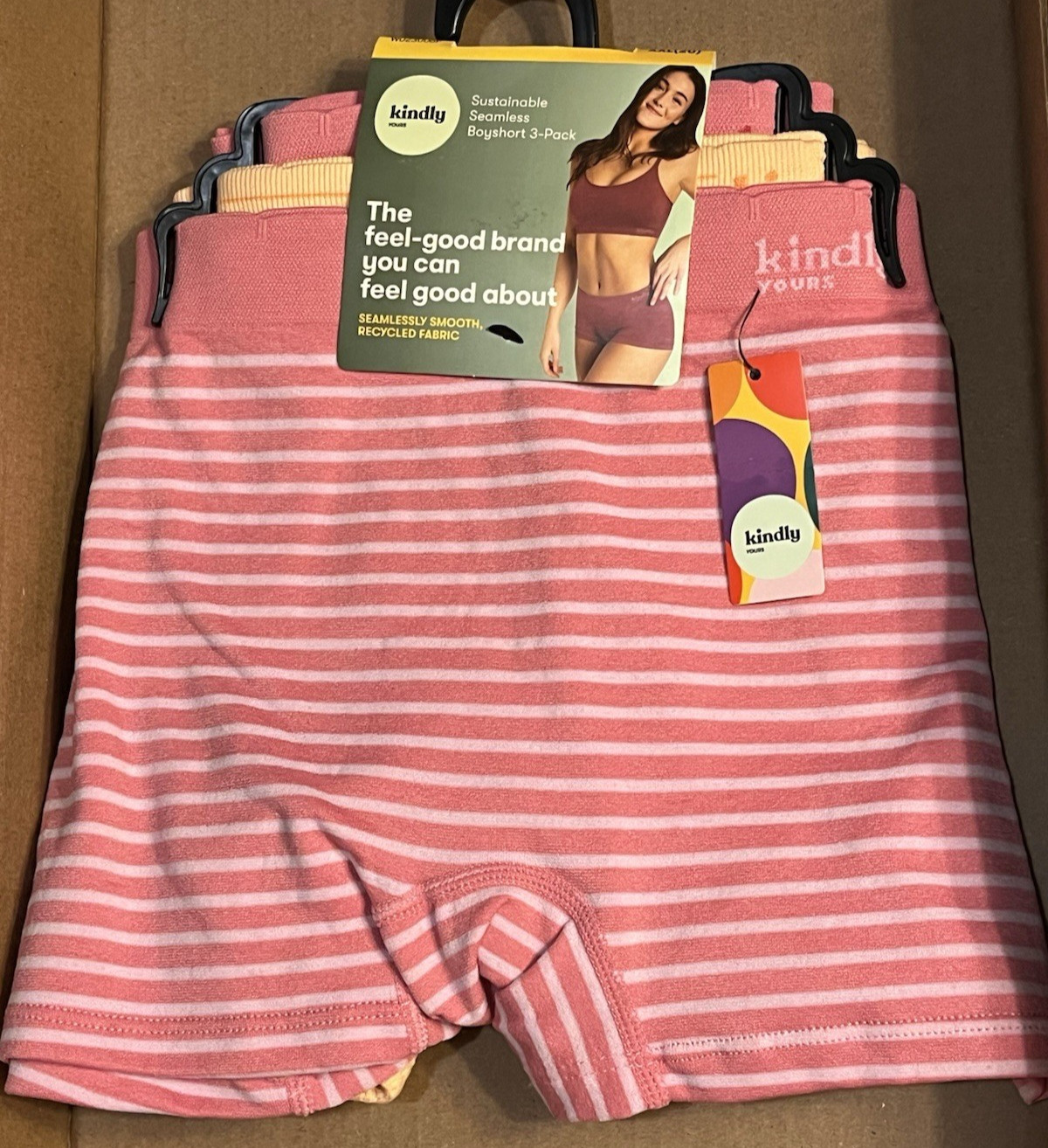 3 Pair KINDLY YOURS Seamless Knit BOYSHORT Soft Smooth Panties Sz XXL 20 New