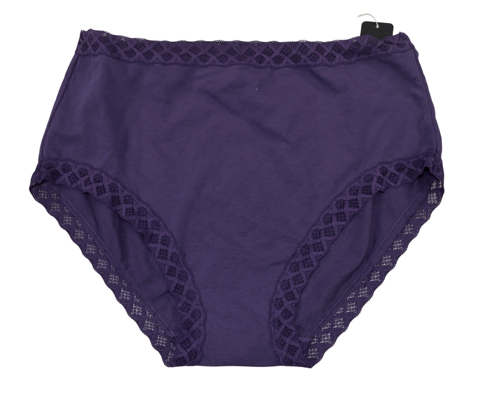 Natori Bliss High-Rise Lace Trim Brief Panty Solid Color Women’s Underwear NWT