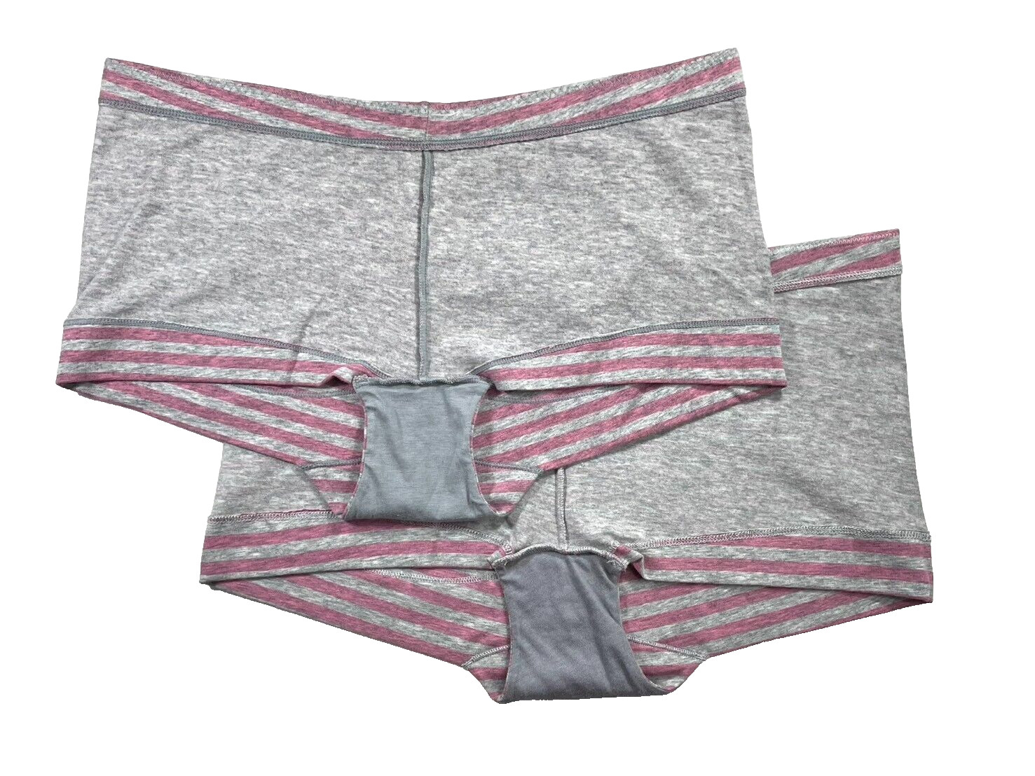 NWOT 2-Pack Maidenform L Dream Cotton Tailored Boyshort Underwear DM0002 Stripe