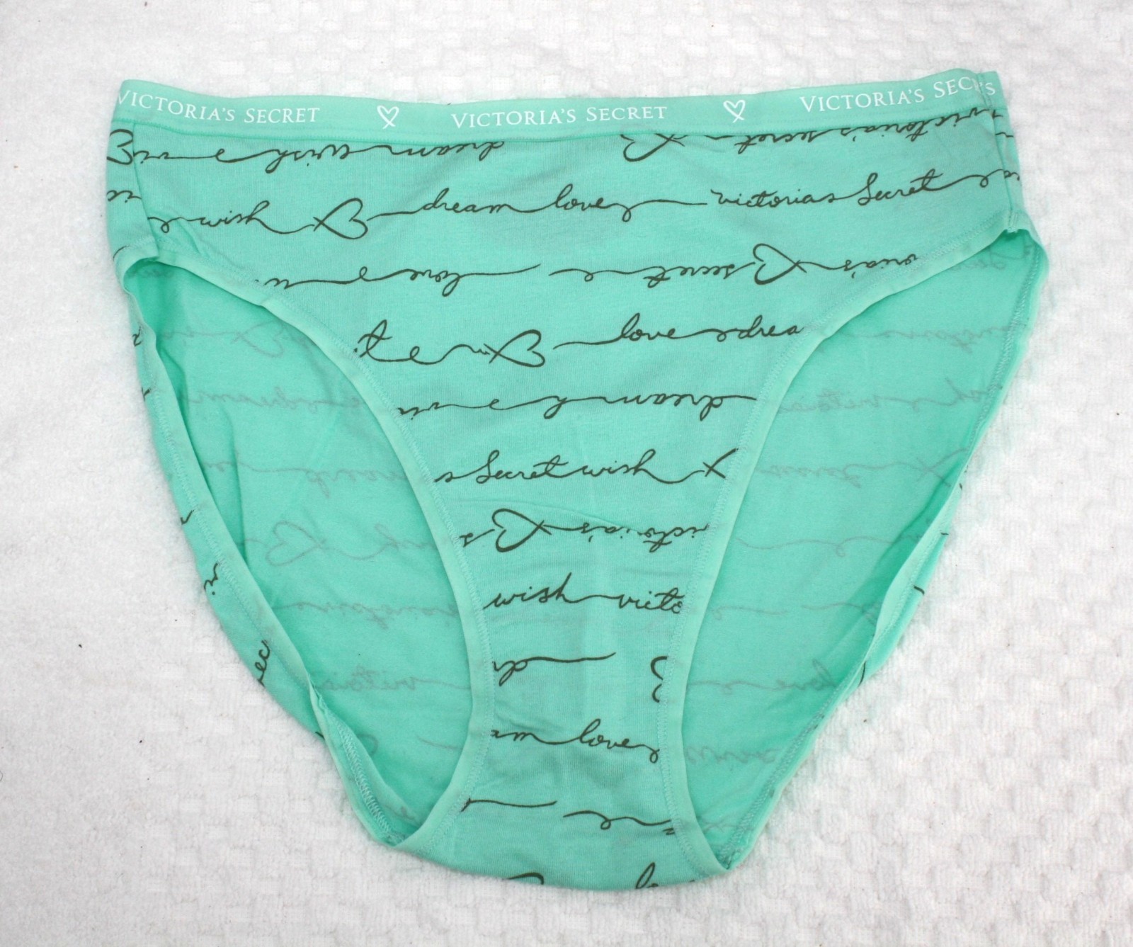 NWT 5 VICTORIA’S SECRET HIGH LEG BRIEFS Cotton GRAY GREEN PINK BLACK BLUE mesh M