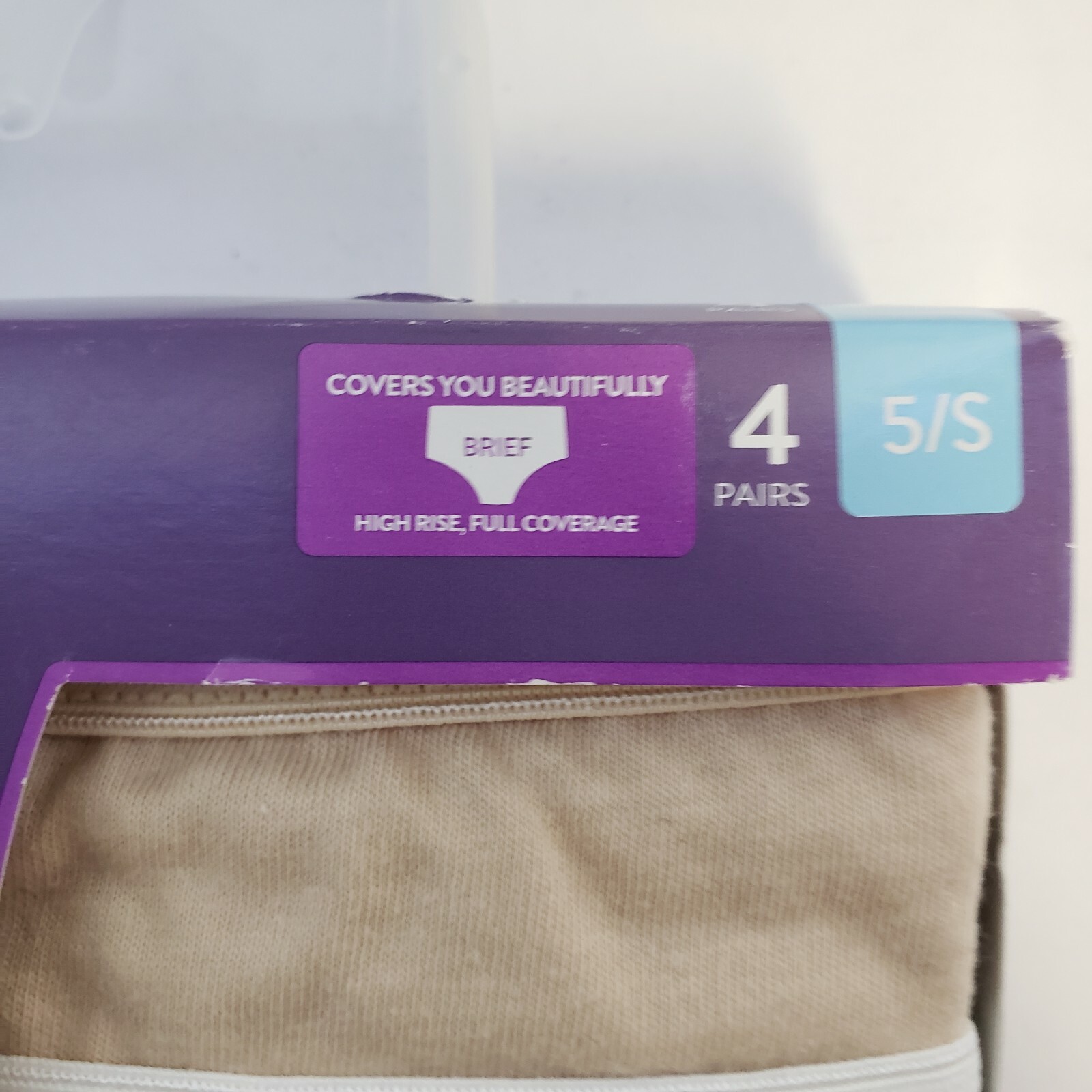 Hanes Ultimate Womens HI-RISE 4-Pack Cotton Comfort TAGLESS 5/S Multicolor- 4H5