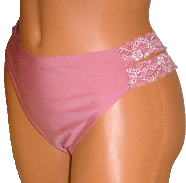 Panties Lingerie Double Lace Strap Dusty Pink Thong XL Adult Gift