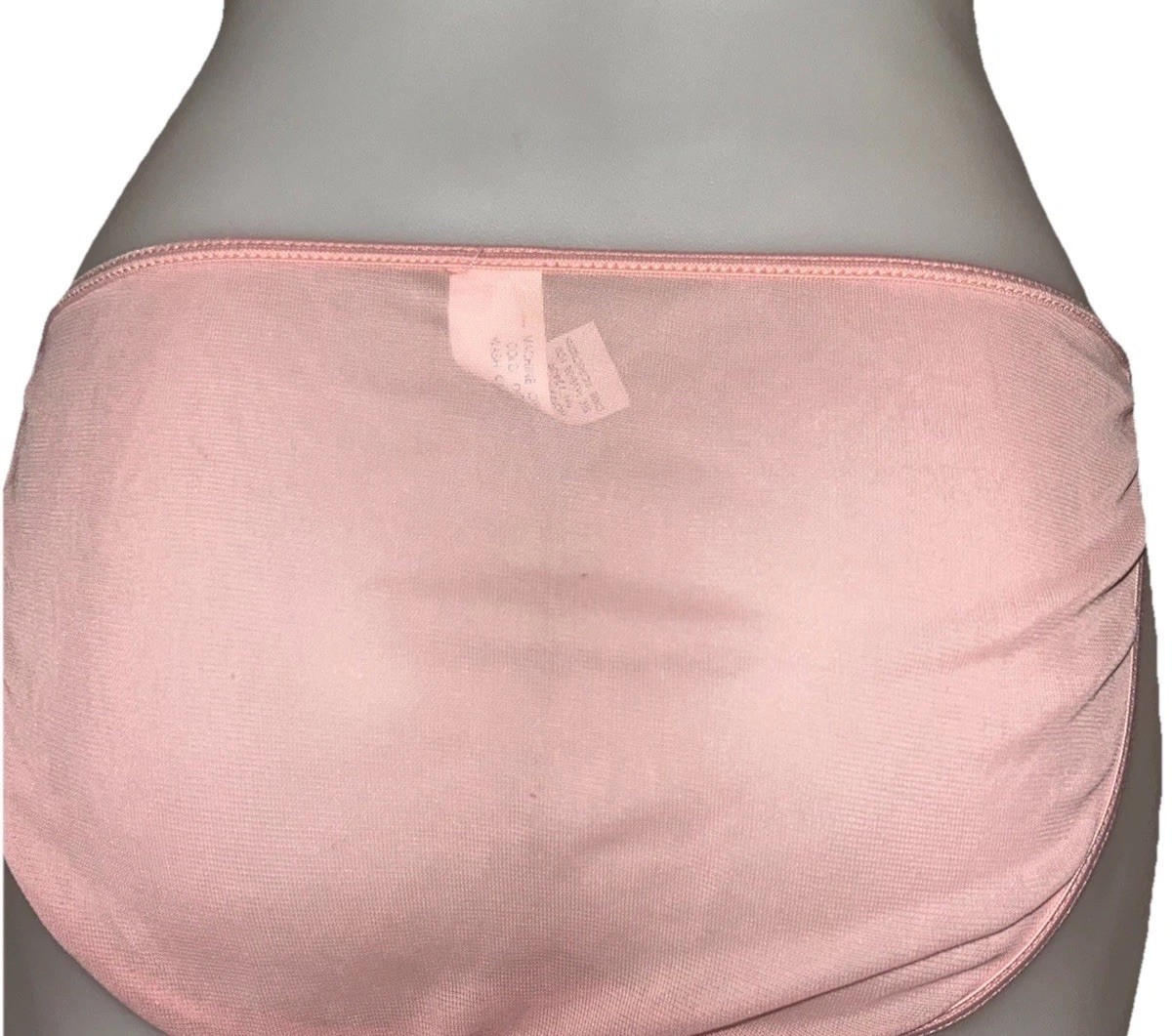 Bikini Panty Sparkling Pink w/ Sheer Back 90s Retro lingerie Woman Medium / 6