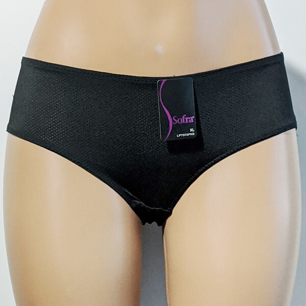3 PAIR 3 COLORS Sofra Breathable Hipsters Black, White, Tan Panties NWT Size XL