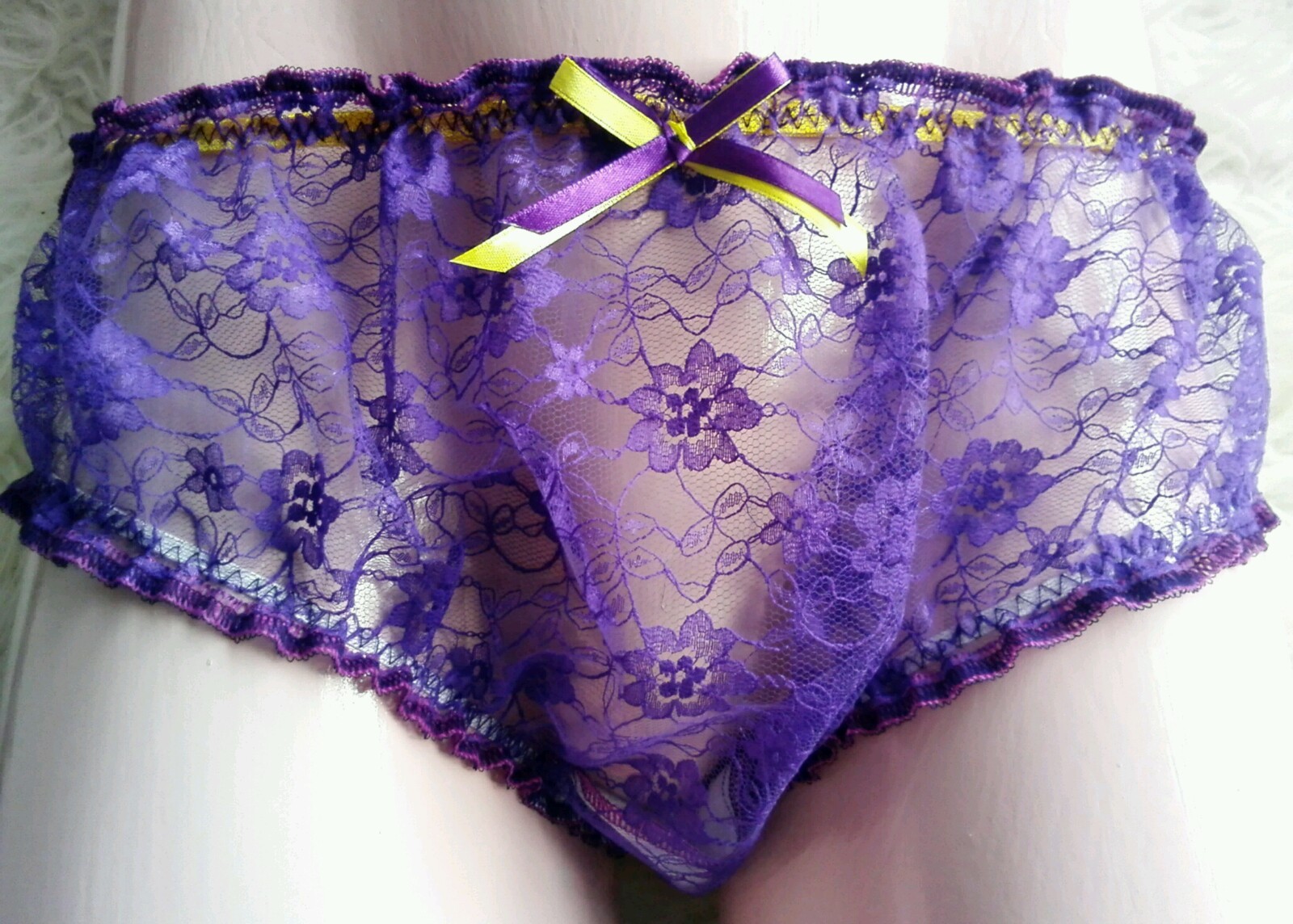 🌸Made to order 2-TONE lace & satin SISSY” Knickers.. Any size..Any colours…🌸