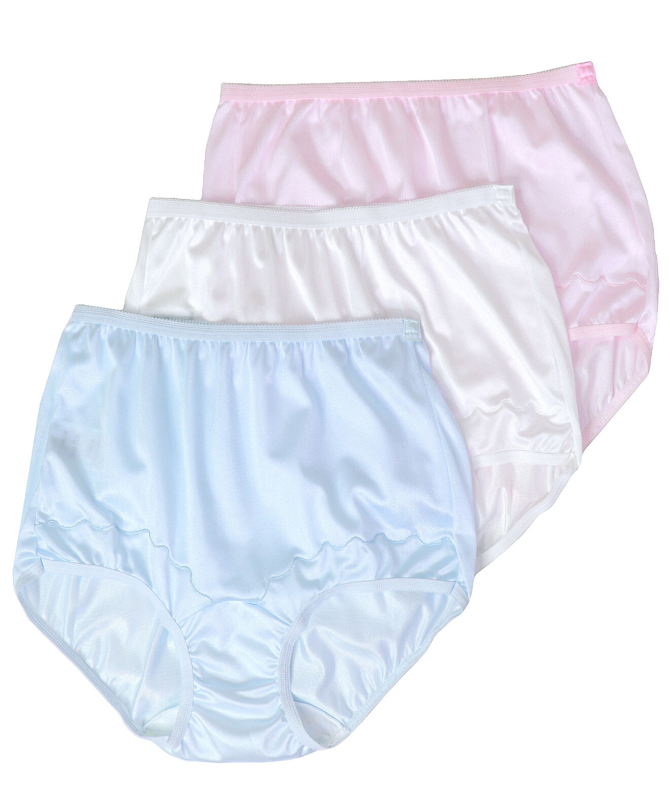 Dixie Belle Underwear Women’s Full Brief Coverage Granny Panty Blue White Pink