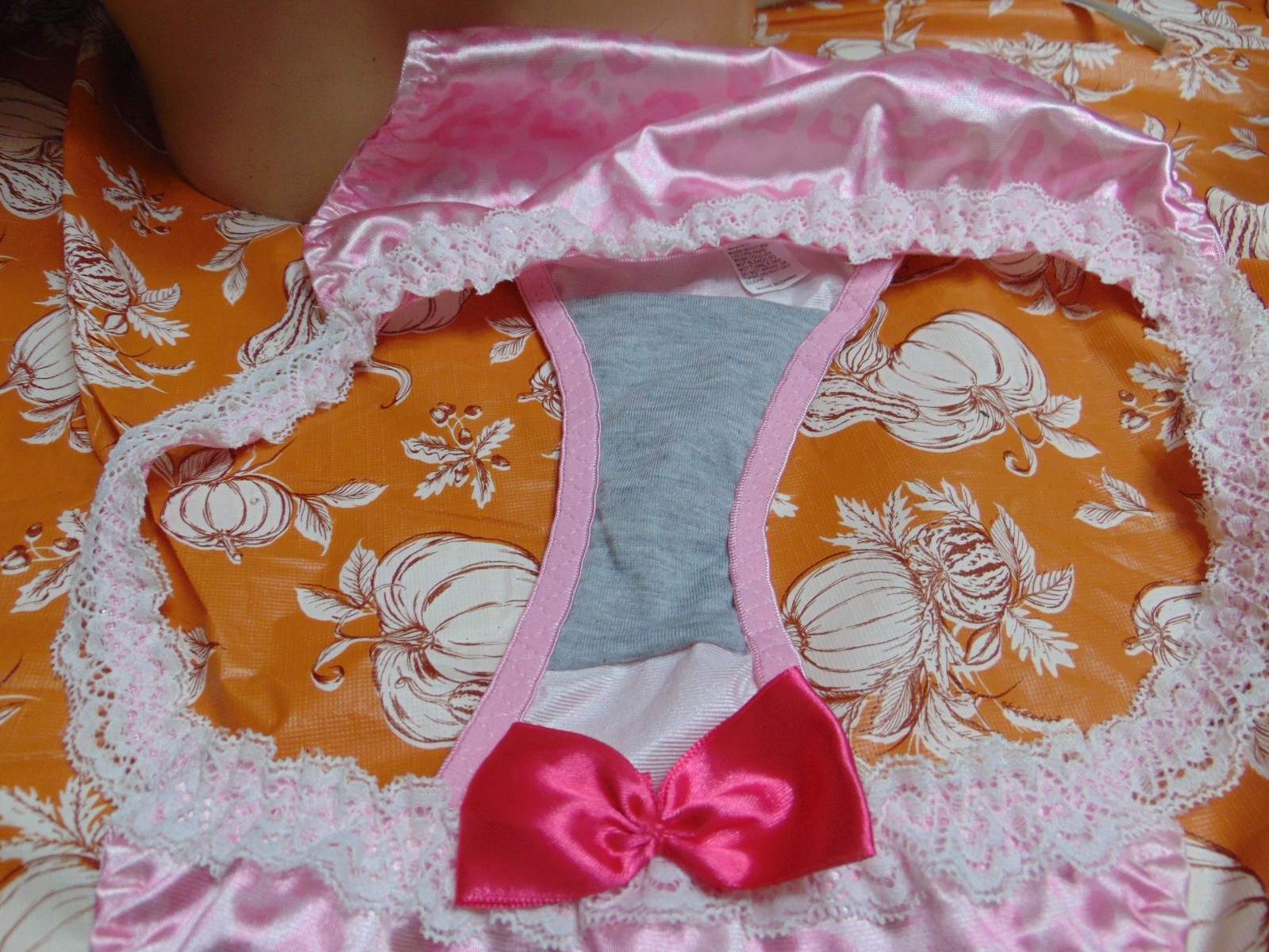 Super Sexy Sissy Boy Femboy C/D Satin String Bikini Panties Size 2X-Large BG 47