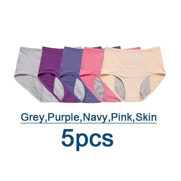 5Pc Women Everdries Leakproof Underwear Incontinence Protective Leak Proof Pants