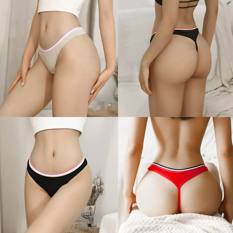 5PCS/LOT Sexy Womens Cotton Panties Thongs G string Briefs Underwear Lingeries