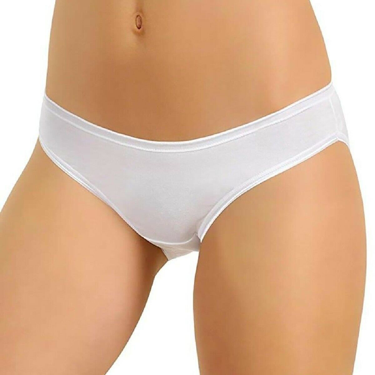 3 Womens Jadea Mini Stretch Cotton Bielastic Low Waist Briefs 7000