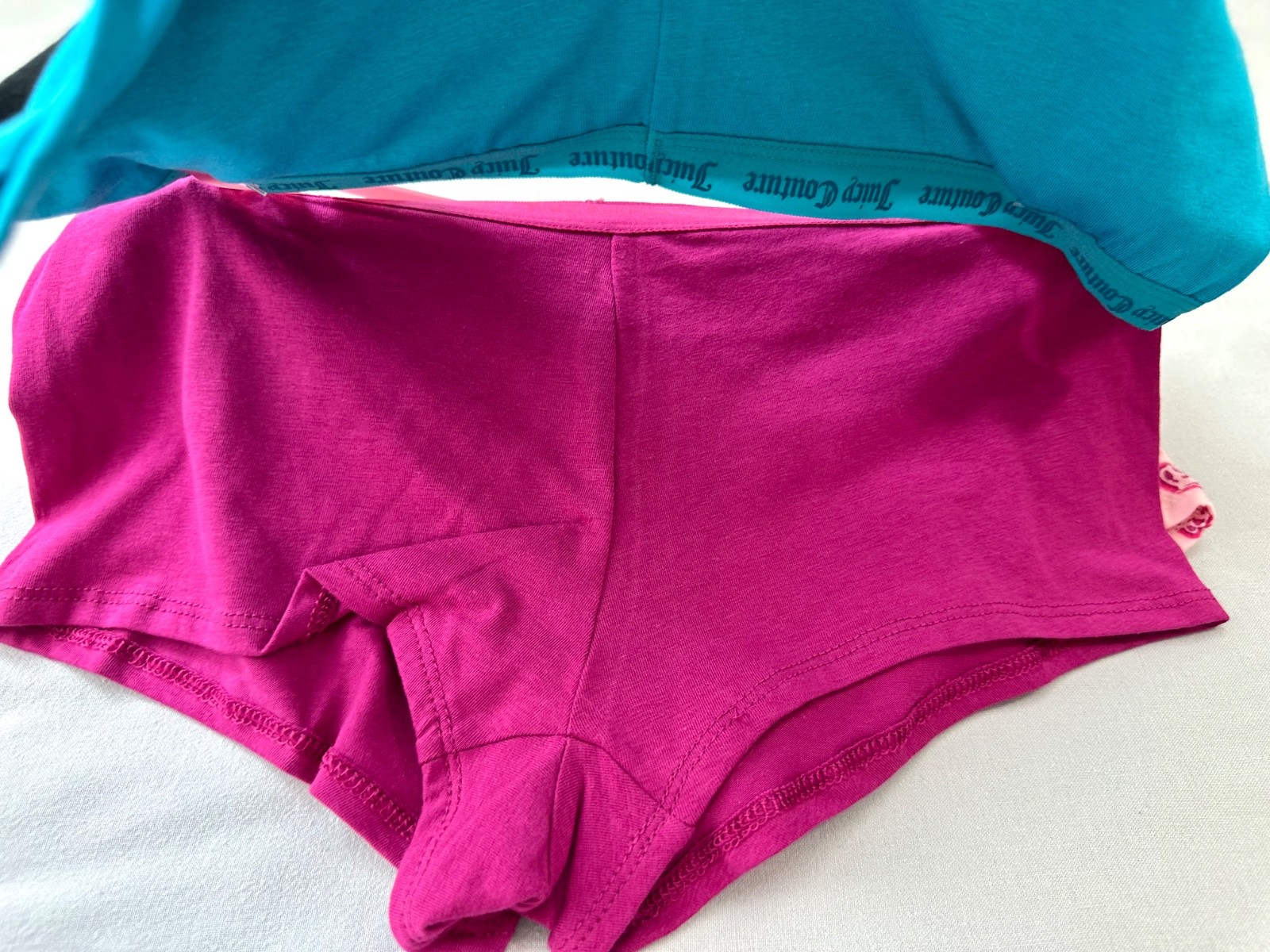 Juicy Couture Panties 5-Pack M Cotton Logo Trim Boyfriend Shorts