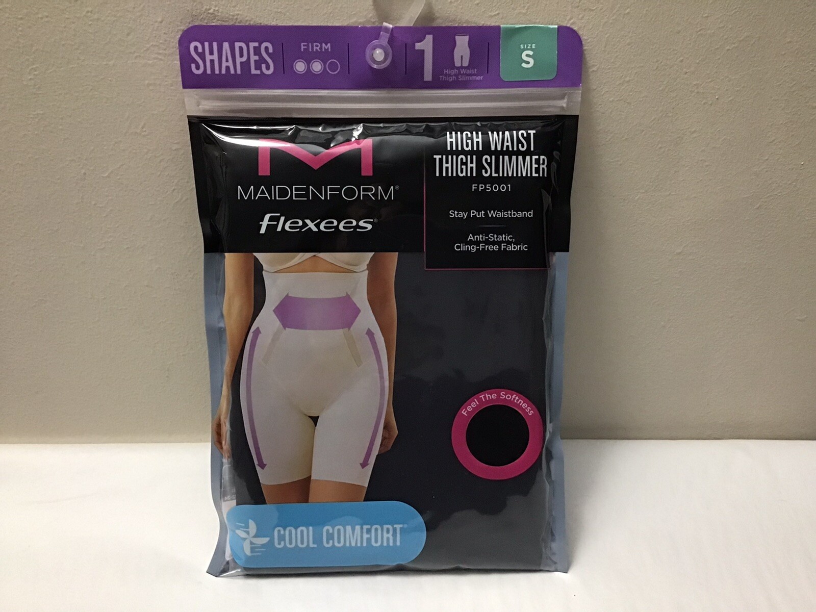 NWT Maidenform Flexees Small High Waist Thigh Slimmer Firm FP5001 Shaper (G12-9)