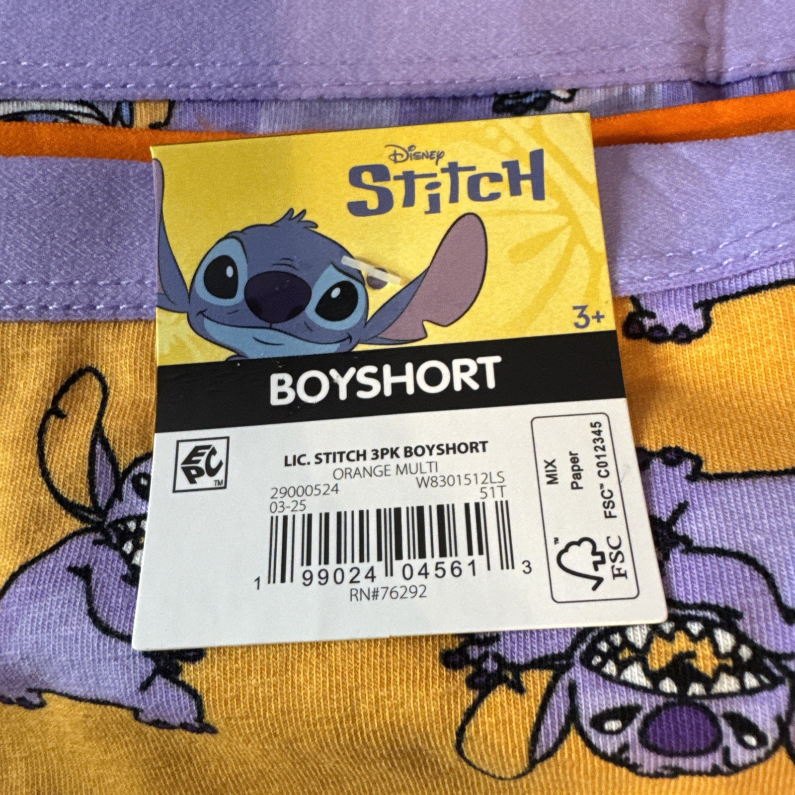 Disney Stitch Halloween 3 Pack Boyshort Panties Women’s Size XL (16-18) NWT