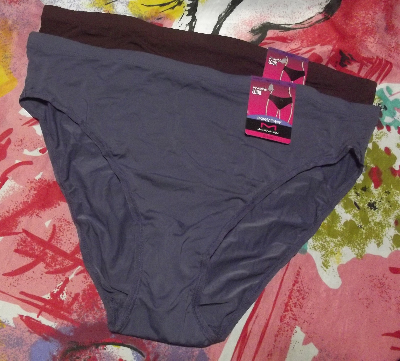 2 NEW MAIDENFORM DMBTHB X8L BARELY THERE INVISIBLE LOOK HIGH LEG PANTIES 2XL/9