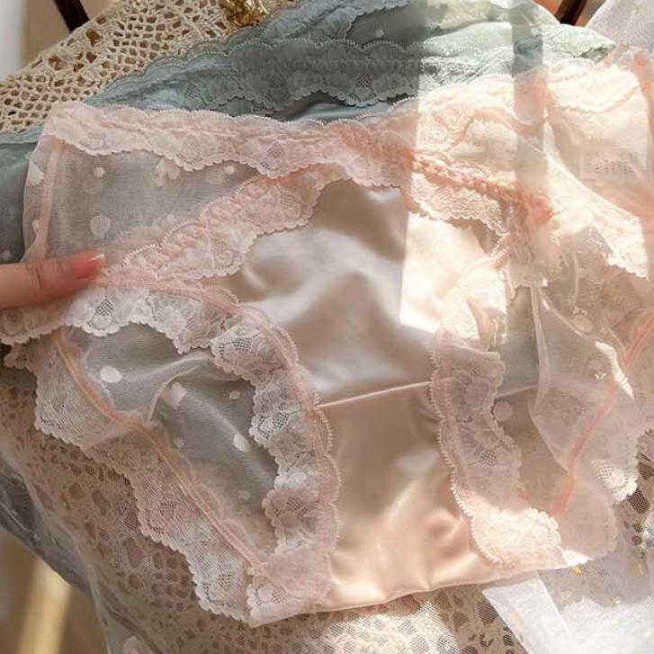 5 Pack Lot Sexy Womens Ladies French Lace Panties Satin Panty Underwear Briefs