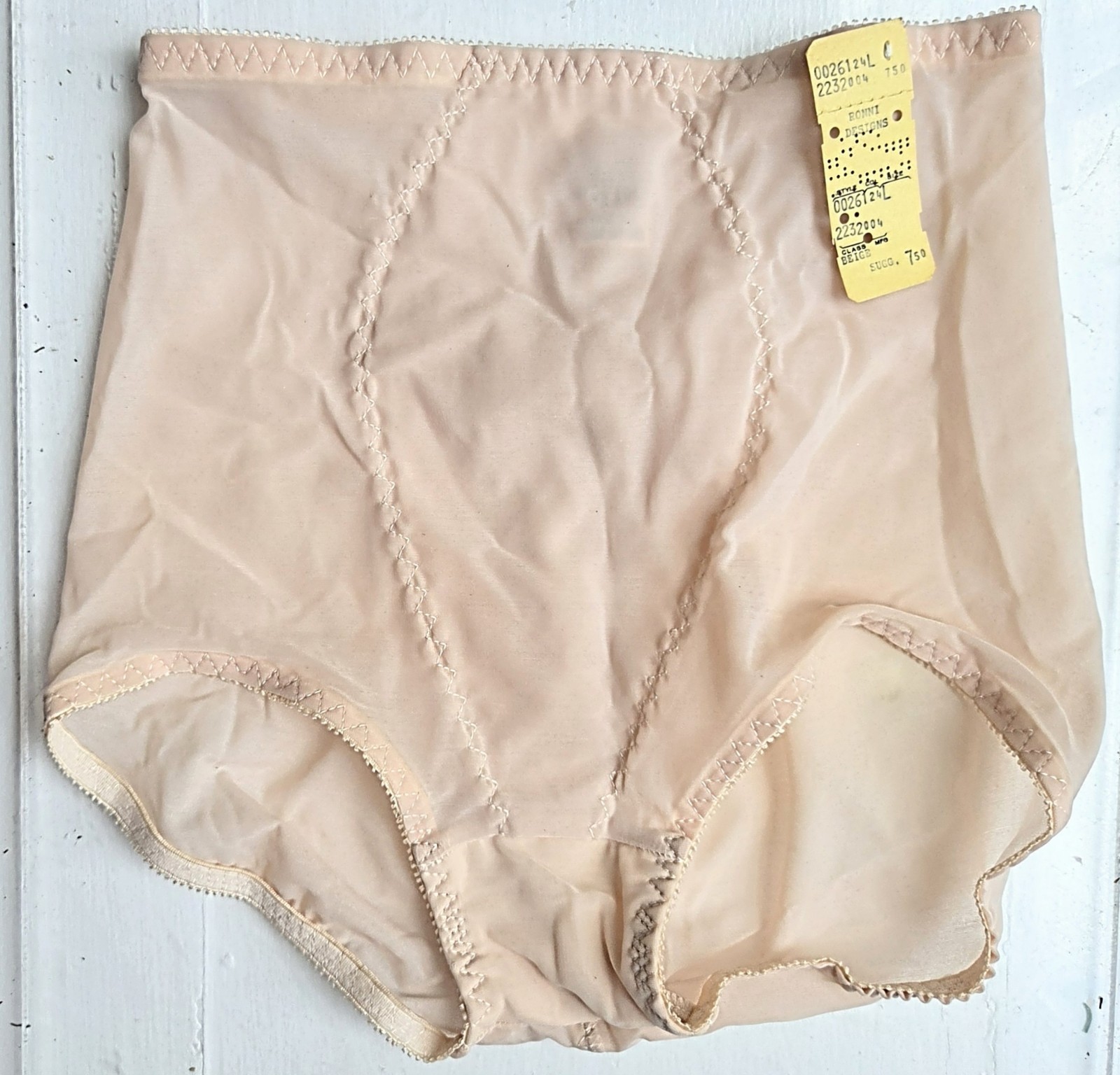 BRIEF POWERNET PANTY Ronni 1960s New Vintage L BELLY SHAPER Underwear panties