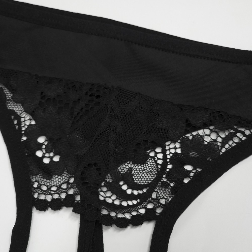 Women Lace Panties Crotchless Underwear Thongs Lingerie G-string Floral Briefs~