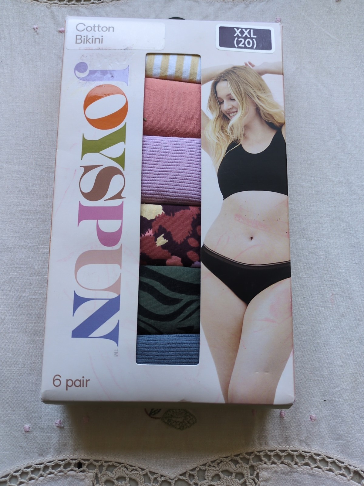 Joyspun 6-Pair Cotton Bikini Underwear Tag-Free XXL/20 NEW