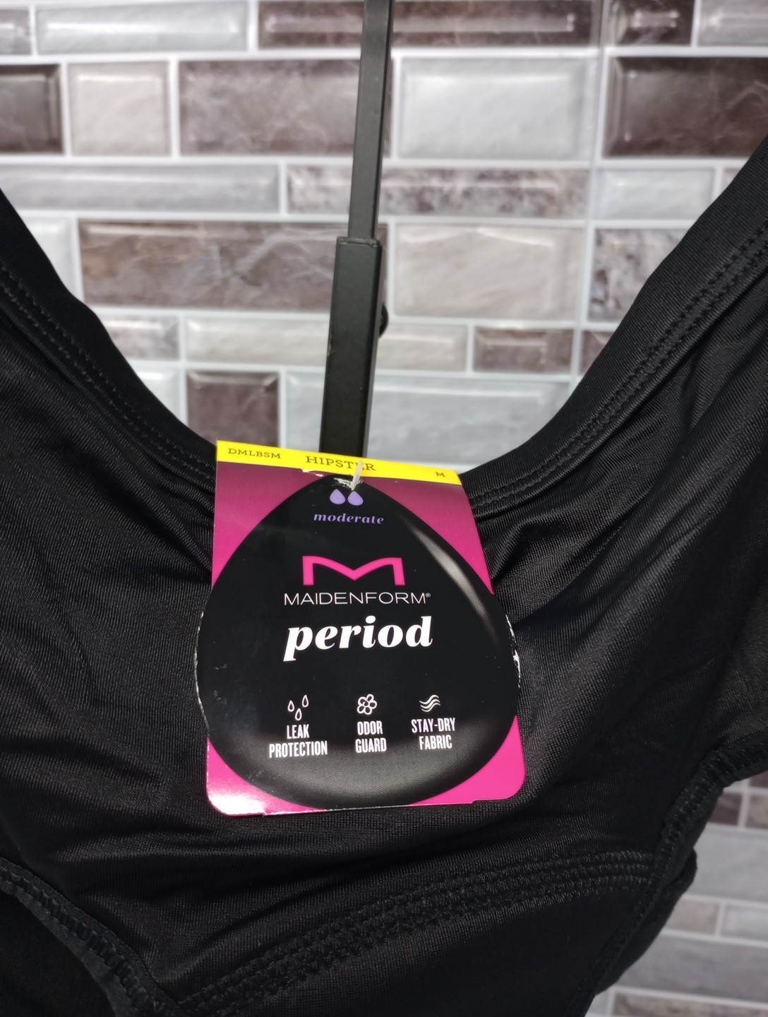 Maidenform DMLBSM Period Panty 3 Pair Women’s M Black Hipster NWT