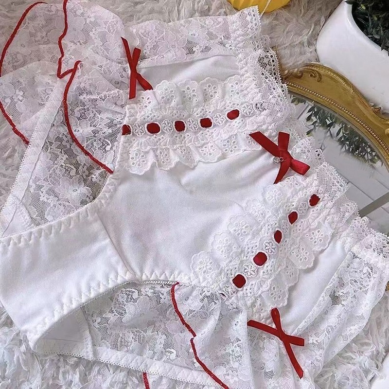 Cute Girls Lace Panties Bow Lolita Briefs Underwear Princess Japanese Underpants