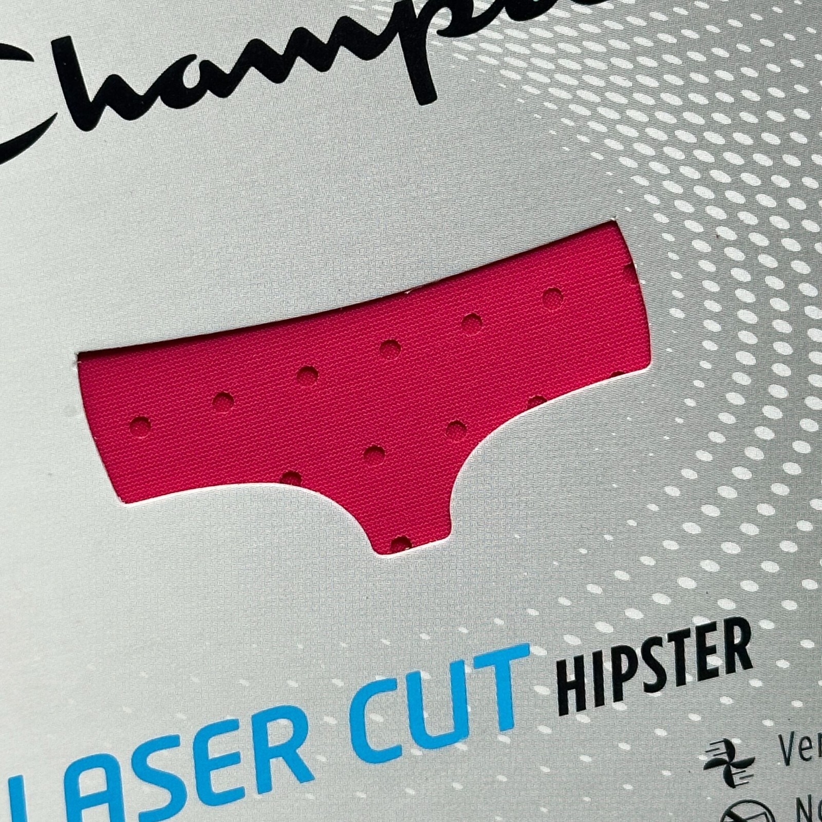 Champion Laser Cut Hipster Underwear L Pink Dotted Vapor Technology Lot of 4