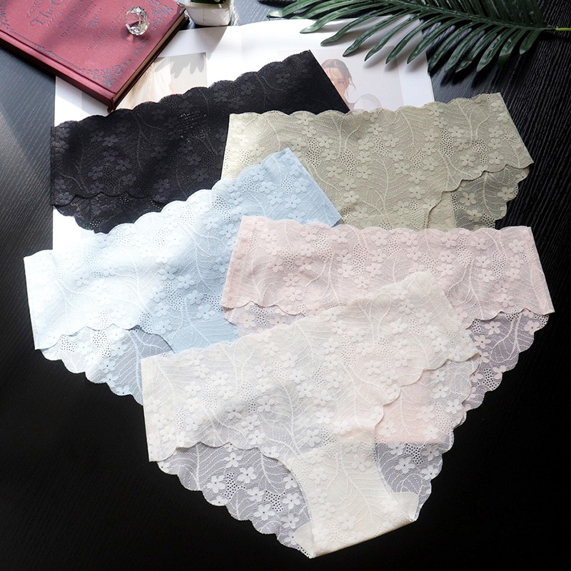 5 Pack Lot Sexy Womens Sheer Lace Panties Underwear See Through Lingeries French