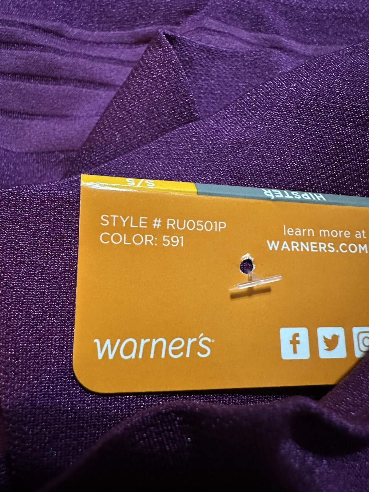 LAST AVAIL. NWT Size 5 (S) 7 Pair Warner’s No Muffin Top Hipster Panties RU0501P